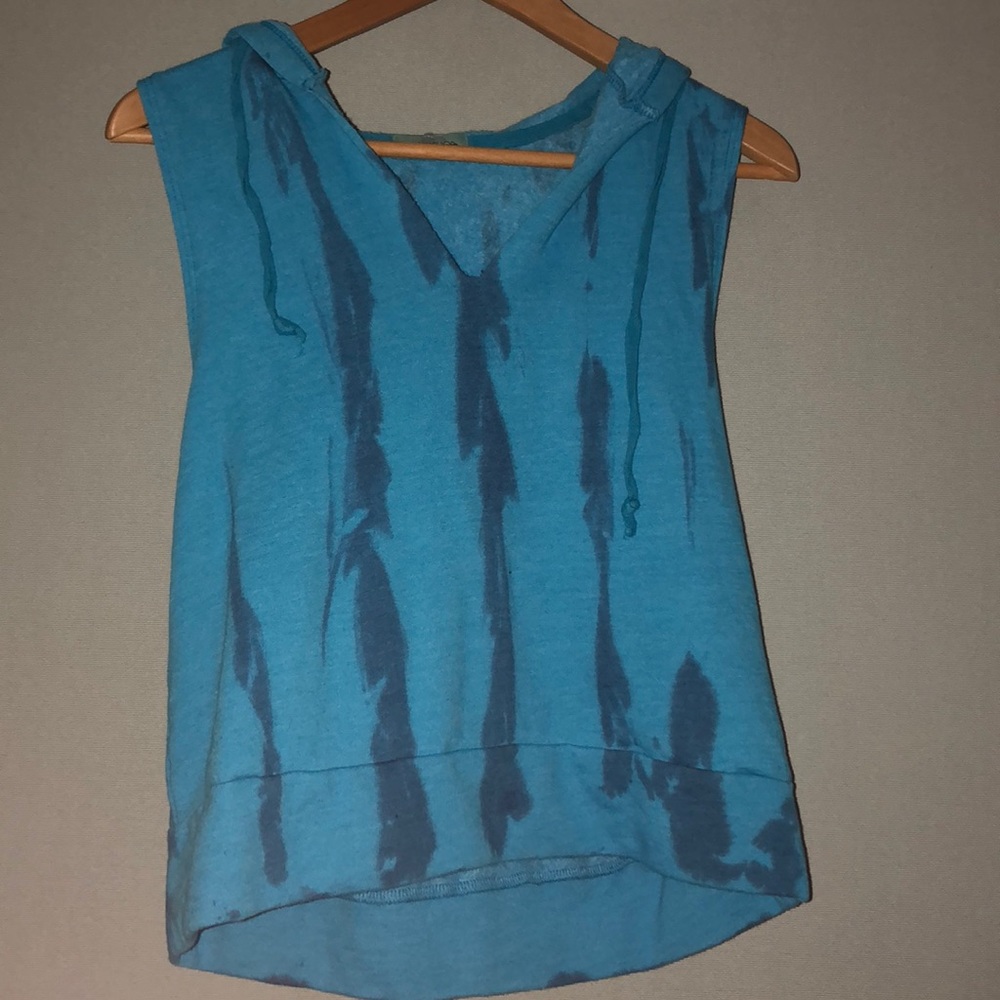 Trendy Cropped Tie Dye Hoodie